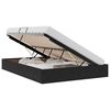 vidaXL Pat cu storage cu headboard Negru 135 x 190 cm Catifea