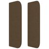 vidaXL Tăblie de pat cu aripioare maro închis 147x16x78/88 cm textil