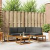 vidaXL Set de canapele de exterior 5 Bucată Natural și Antracit