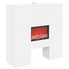 vidaXL Șemineu electric Alb 75 x 24,5 x 75 cm Lemn prelucrat