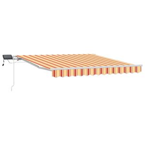 vidaXL Copertină retractabilă Galben și portocalie 300 x 250 cm