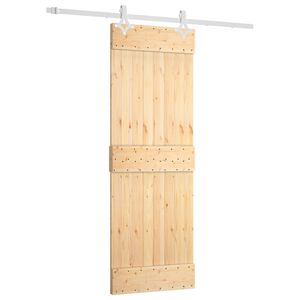 vidaXL Ușă glisantă 70 x 210 cm Lemn de Pin Solid (Nefinisat)