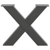 vidaXL Picioare pentru măsuță de cafea &icirc;n formă de X, 2 buc., antracit, 60x(42-43) cm, oțel