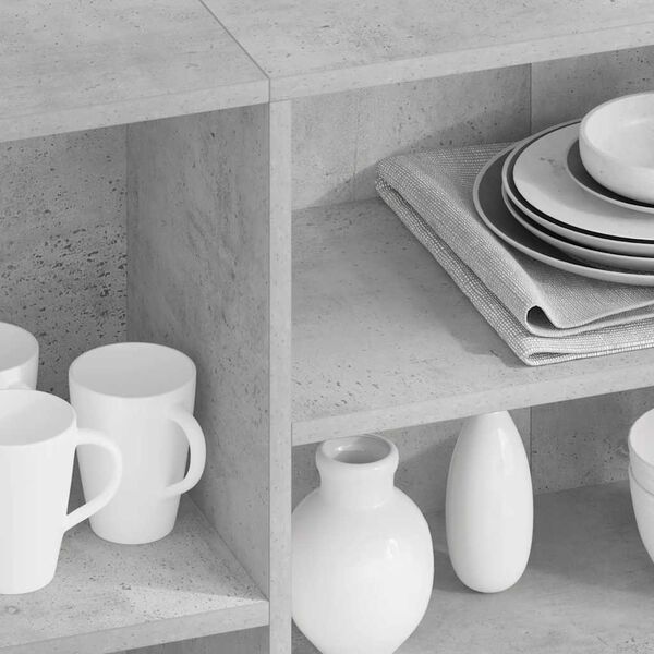 vidaXL Servantă, gri beton, 120x30x75 cm, PAL