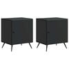 vidaXL Dulap de noapte 2 pcs Negru 43 x 34,5 x 50 cm Lemn prelucrat
