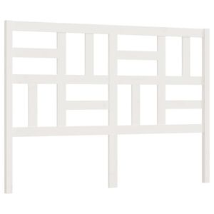 vidaXL Tăblie de pat, alb, 126x4x104 cm, lemn masiv de pin