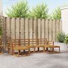 vidaXL Set de canapele de exterior 6 pcs natural Lemn compozit