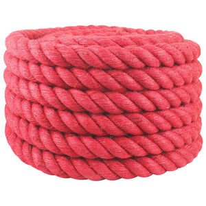 vidaXL Fr&acirc;nghie din Jute 40 mm Roșu 100% jute Tossa