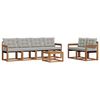 vidaXL Set de canapele de exterior 7 buc. Gri natural și deschis