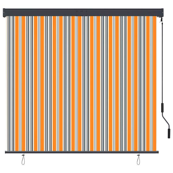 vidaXL Jaluzea tip rulou de exterior, galben și albastru, 160 x 250 cm