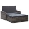 vidaXL Set mobilier de grădină cu perne, 2 piese, gri, poliratan