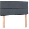 vidaXL Pat box spring cu saltea, gri &icirc;nchis, 80x220 cm, catifea