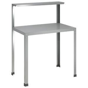vidaXL Masă pentru ghivece 100 x 50 x 104 cm Oțel Galvanizat Argintiu
