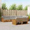vidaXL Set de canapele de exterior 8 pcs Gri natural și deschis