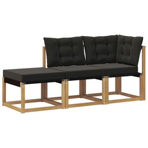 vidaXL Unități de canapea sectională cu pernă 3 Bucată Alb