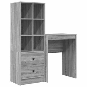 vidaXL Birou Gri Sonoma 105,5 x 34 x 127 cm 2 buc.