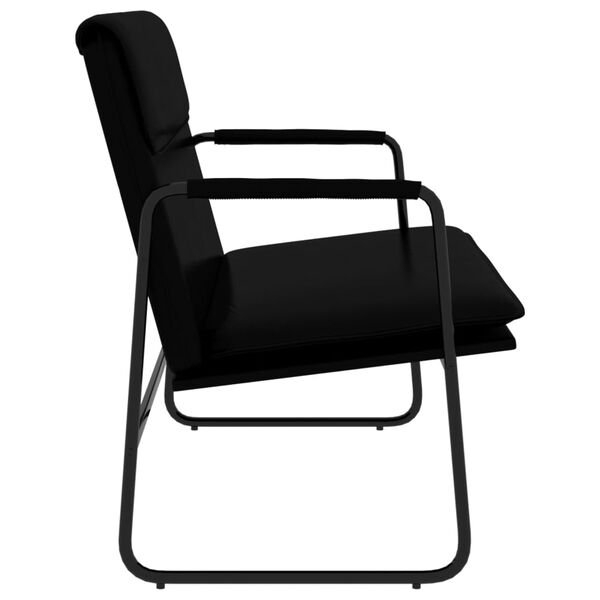 vidaXL Bancă, negru, 100x64x80 cm, piele ecologică