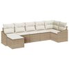 vidaXL Set de canapele pentru grădină 7 pcs Bej și crem poliratan