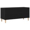 vidaXL Dulap pentru discuri de vinil Stejar Negru 100 x 38 x 48 cm