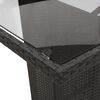 vidaXL Set mobilier de grădină cu perne, 9 piese, negru, poliratan