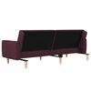 vidaXL Canapea extensibilă cu taburet, 2 locuri, violet, textil