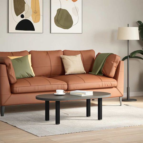 vidaXL Picioare pentru măsuță de cafea, 4 buc., negru, 42-44 cm, oțel