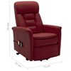 vidaXL Fotoliu de masaj cu ridicare, roșu vin, piele ecologică