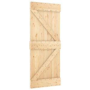 vidaXL Ușă glisantă NARVIK Natural și Negru 85 x 210 cm (152,5 cm)
