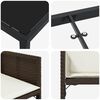 vidaXL Set de masă pentru grădină 9 pcs Maro poliratan
