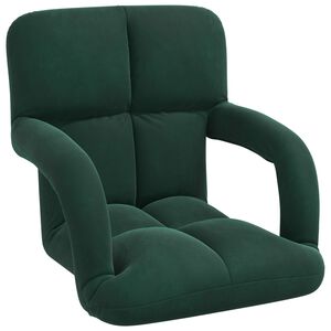 vidaXL Fotoliu reglabil Verde &icirc;nchis Catifea