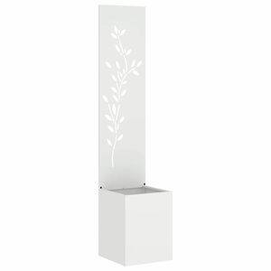 vidaXL Ecran de intimitate pentru grădină Floral Alb 32 x 32 x 150 cm
