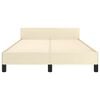 vidaXL Cadru de pat fără saltea cremă 120x190 cm piele artificială