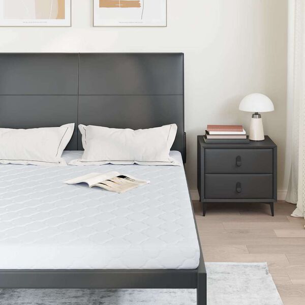 vidaXL Saltea Alb 160 x 200 cm Material Jacquard