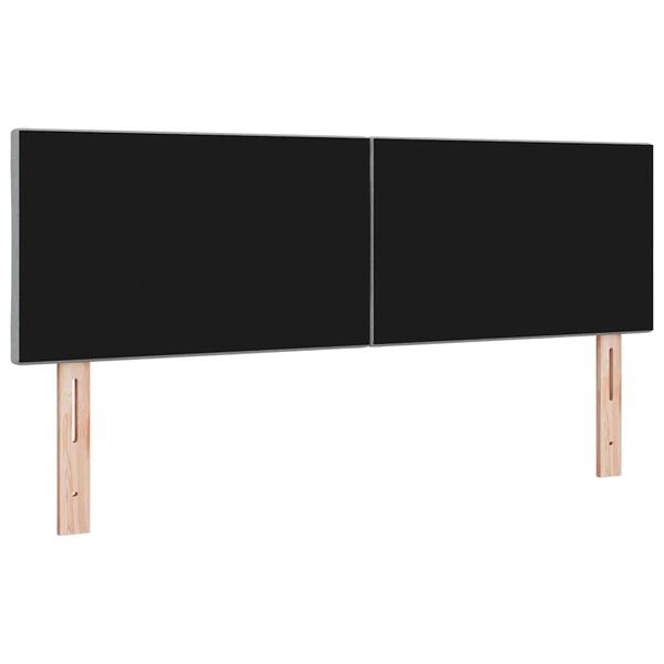 vidaXL Tăblie cap cu headboard Gri deschis 144 cm Piele artificială