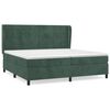 vidaXL Pat box spring cu saltea, verde &icirc;nchis, 200x200 cm, catifea