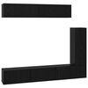 vidaXL TV Cabinet Set 6 buc. 30,5 x 30 x 90 cm Stejar Negru
