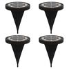 vidaXL Lămpi solare cu țăruși de sol pentru exterior, 4 buc. alb cald