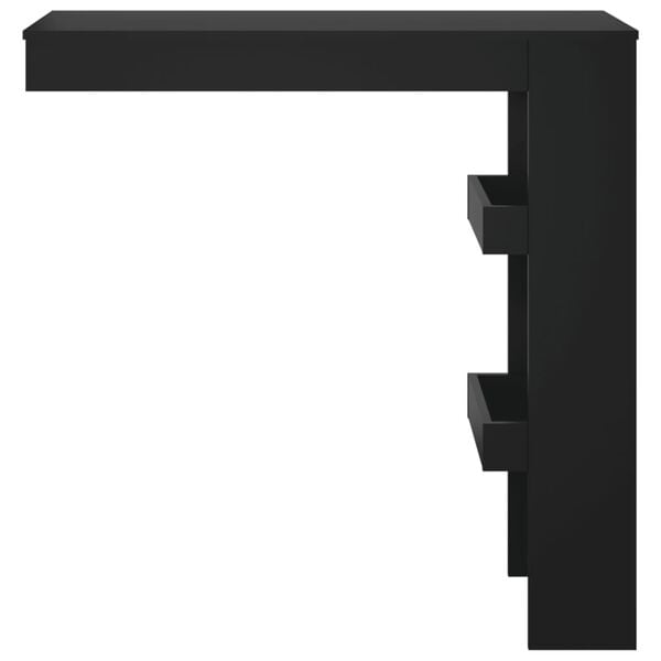 vidaXL Masă bar de perete, negru, 102x45x103,5 cm, lemn compozit