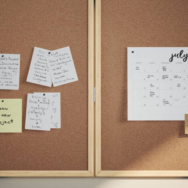 vidaXL Tablă de Anunțuri Maro 80 x 80 x 1.4 cm Lemn masiv de pin