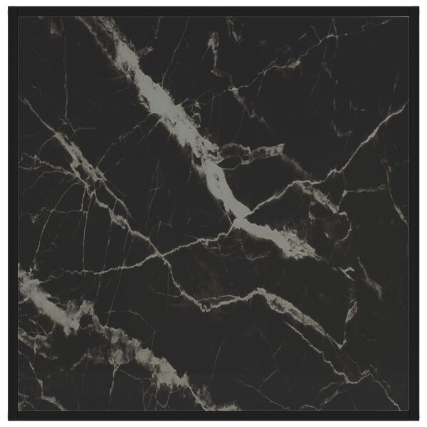 vidaXL Măsuță de cafea, negru, 80x80x35 cm, sticlă securizată