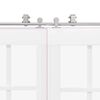 vidaXL Set piese pentru ușă glisantă, argintiu, 200 cm oțel inoxidabil