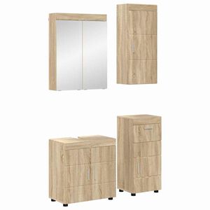 vidaXL Set de mobilier pentru baie TULUM Stejar Sonoma Lemn compozit
