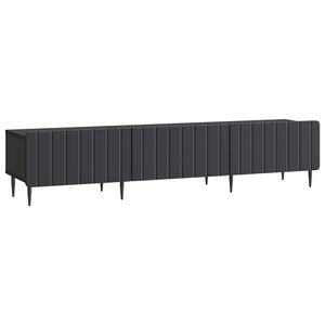 vidaXL Cabinet TV cu sertar Negru 147 x 34,5 x 32 cm Lemn prelucrat
