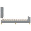 vidaXL Cadru de pat cu headboard Gri deschis 100 x 200 cm țesătură