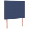 vidaXL Pat box spring cu saltea, albastru, 90x190 cm, textil
