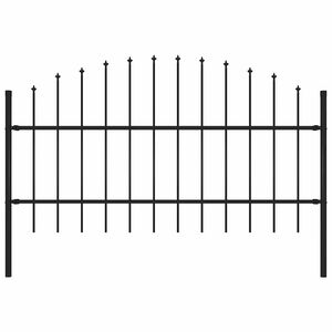 vidaXL Gard de grădină Woerden cu v&acirc;rf tip suliță din oțel 170x100 cm negru