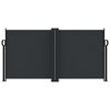 vidaXL Copertină laterală retractabilă, negru, 120x1200 cm