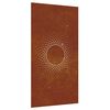 vidaXL Decor perete de grădină 105x55 cm design soare oțel Corten