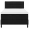 vidaXL Pat cu arcuri cu headboard Manual Negru 80 x 200 cm țesătură