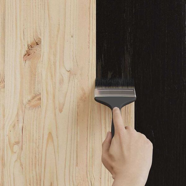 vidaXL Vopsea pentru lemn Negru 16,5 x 16,5 x 15,9 cm Print pe perete